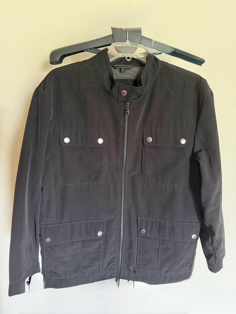 BOSS Men's Black Military Field Jacket